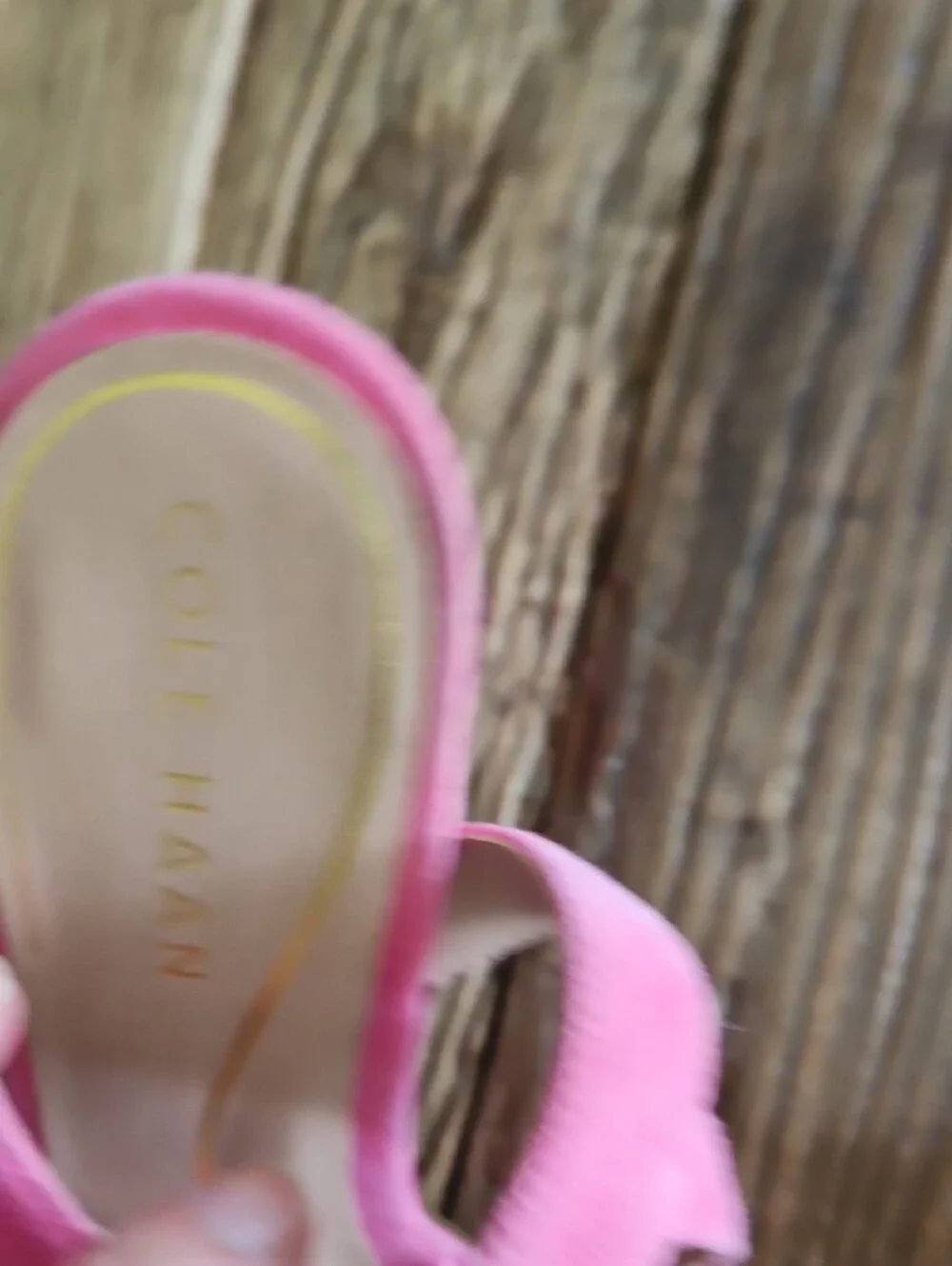 Cole Haan Pink Strappy Suede Block Heel Sandals